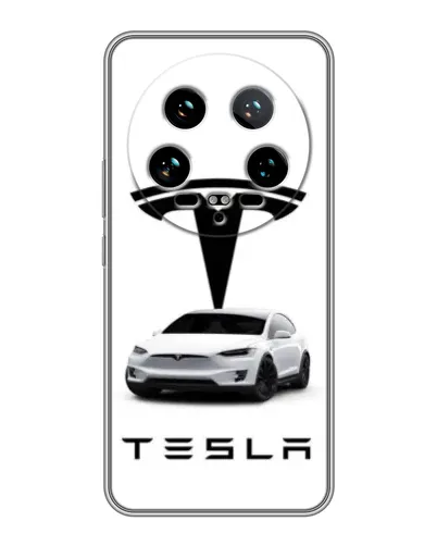 Чехол для Xiaomi 14 Ultra с картинкой «Tesla White Style» Чехол для Xiaomi 14 Ultra с картинкой «Tesla White Style»