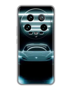 Чехол для Xiaomi 14 Ultra с картинкой «Tesla в неоне» Чехол для Xiaomi 14 Ultra с картинкой «Tesla в неоне»