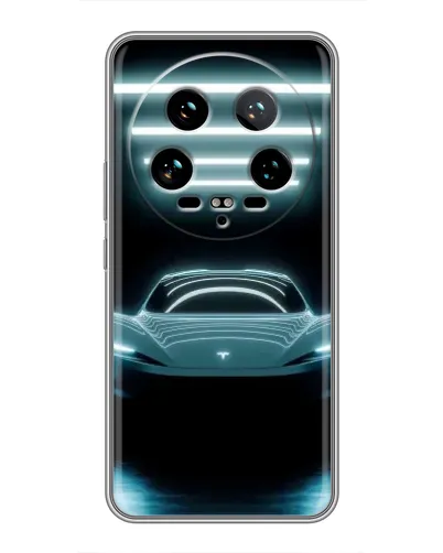 Чехол для Xiaomi 14 Ultra с картинкой «Tesla в неоне» Чехол для Xiaomi 14 Ultra с картинкой «Tesla в неоне»