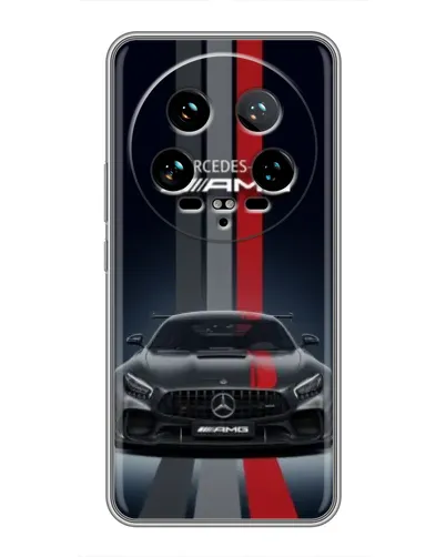 Чехол для Xiaomi 14 Ultra с картинкой «Mercedes — белый карбон»