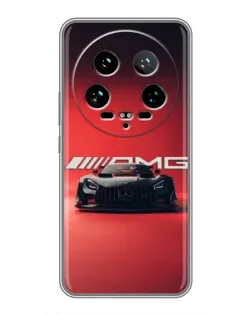Чехол для Xiaomi 14 Ultra с картинкой «Mercedes AMG — красная линия»