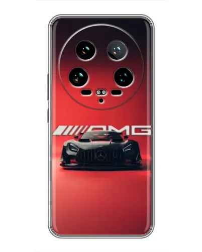 Чехол для Xiaomi 14 Ultra с картинкой «Mercedes AMG — красная линия»