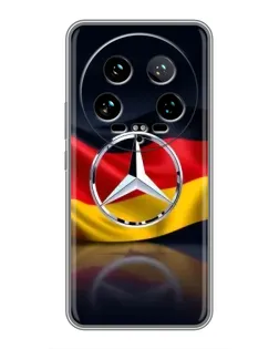 Чехол для Xiaomi 14 Ultra с картинкой «Mercedes — флаг Германии»