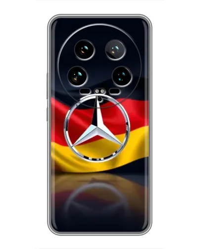 Чехол для Xiaomi 14 Ultra с картинкой «Mercedes — флаг Германии»