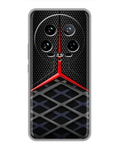 Чехол для Xiaomi 14 Ultra с картинкой «Mercedes Carbon Grid»