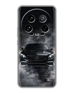Чехол для Xiaomi 14 Ultra с картинкой «Mercedes в дыму»
