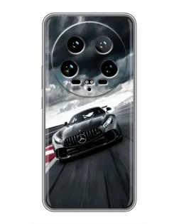 Чехол для Xiaomi 14 Ultra с картинкой «Гоночный Mercedes AMG»