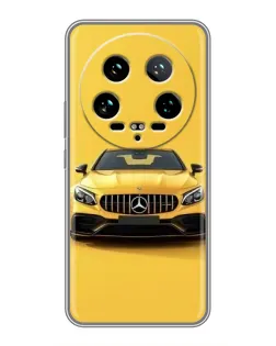 Чехол для Xiaomi 14 Ultra с картинкой «Желтый Mercedes GT»