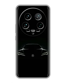 Чехол для Xiaomi 14 Ultra с картинкой «Mercedes — силуэт авто» Чехол для Xiaomi 14 Ultra с картинкой «Mercedes — силуэт авто»