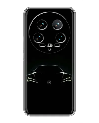 Чехол для Xiaomi 14 Ultra с картинкой «Mercedes — силуэт авто» Чехол для Xiaomi 14 Ultra с картинкой «Mercedes — силуэт авто»