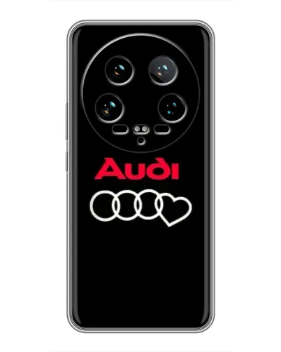 Чехол для Xiaomi 14 Ultra с картинкой «Логотип Audi Heart»