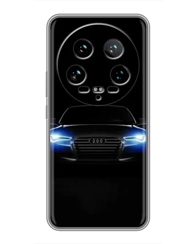 Чехол для Xiaomi 14 Ultra с картинкой «Audi в неоне»