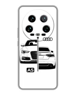 Чехол для Xiaomi 14 Ultra с картинкой «Audi — контрастный дизайн»