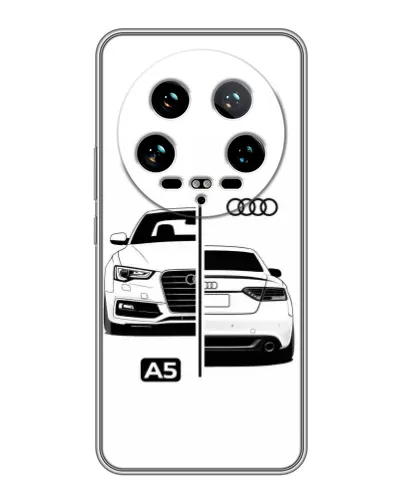 Чехол для Xiaomi 14 Ultra с картинкой «Audi — контрастный дизайн»
