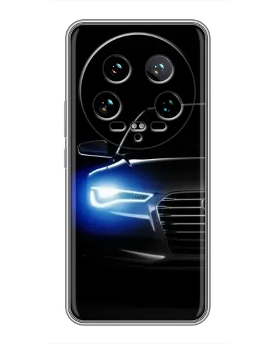 Чехол для Xiaomi 14 Ultra с картинкой «Неоновый взгляд Audi»
