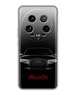 Чехол для Xiaomi 14 Ultra с картинкой «Audi — градиентный контур»