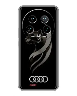 Чехол для Xiaomi 14 Ultra с картинкой «Графика — пантера и Audi»
