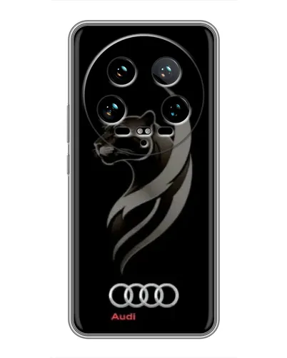 Чехол для Xiaomi 14 Ultra с картинкой «Графика — пантера и Audi»