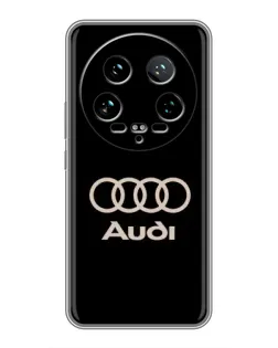 Чехол для Xiaomi 14 Ultra с картинкой «Audi — золотой логотип»