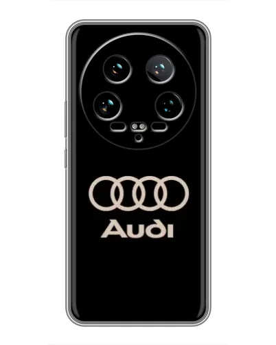 Чехол для Xiaomi 14 Ultra с картинкой «Audi — золотой логотип»