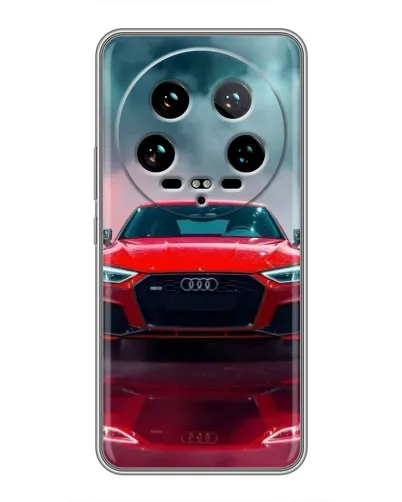 Чехол для Xiaomi 14 Ultra с картинкой «Audi RS — красный стиль»