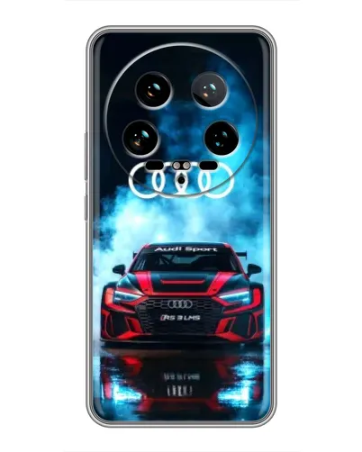 Чехол для Xiaomi 14 Ultra с картинкой «Audi Sport — неон»