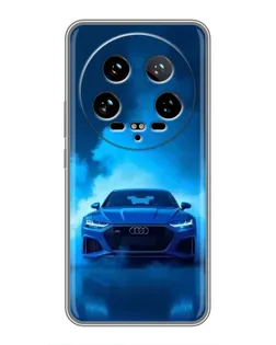 Чехол для Xiaomi 14 Ultra с картинкой «Audi — голубая энергия»