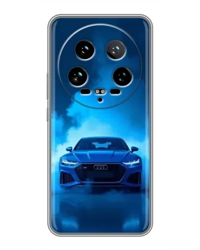 Чехол для Xiaomi 14 Ultra с картинкой «Audi — голубая энергия»