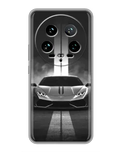 Чехол для Xiaomi 14 Ultra с картинкой «Lamborghini симметрия дорог»