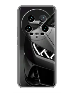 Чехол для Xiaomi 14 Ultra с картинкой «Lamborghini фары детализация»