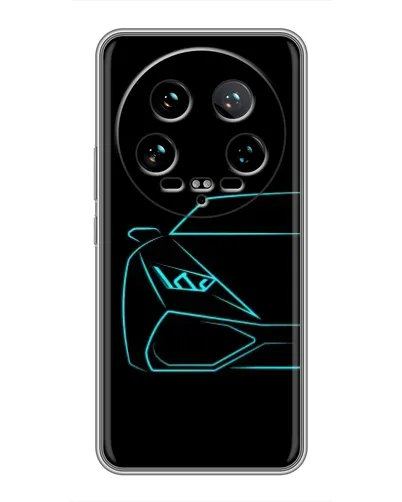 Чехол для Xiaomi 14 Ultra с картинкой «Голубой силуэт Lamborghini» Чехол для Xiaomi 14 Ultra с картинкой «Голубой силуэт Lamborghini»