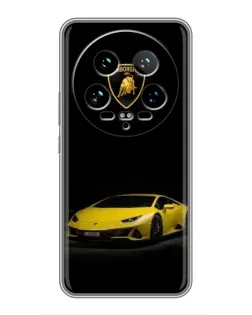 Чехол для Xiaomi 14 Ultra с картинкой «Lamborghini желтый акцент»