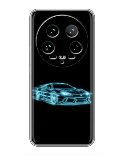 Чехол для Xiaomi 14 Ultra с картинкой «Неоновый контур Lamborghini» Чехол для Xiaomi 14 Ultra с картинкой «Неоновый контур Lamborghini»