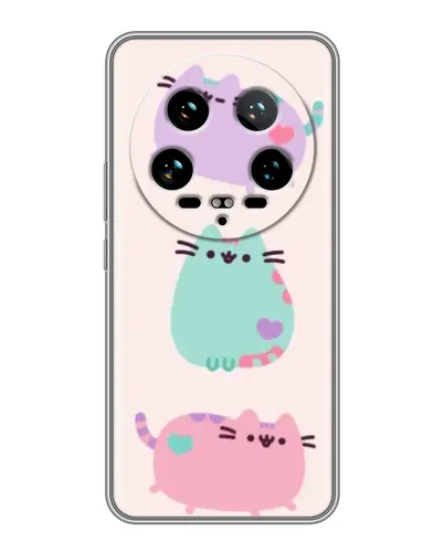 Чехол для Xiaomi 14 Ultra с картинкой «Pusheen трио» Чехол для Xiaomi 14 Ultra с картинкой «Pusheen трио»