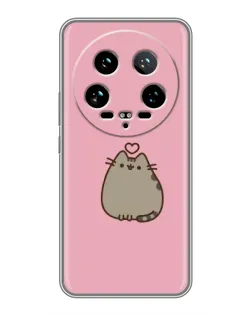 Чехол для Xiaomi 14 Ultra с картинкой «Pusheen сердце» Чехол для Xiaomi 14 Ultra с картинкой «Pusheen сердце»