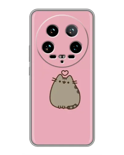 Чехол для Xiaomi 14 Ultra с картинкой «Pusheen сердце» Чехол для Xiaomi 14 Ultra с картинкой «Pusheen сердце»