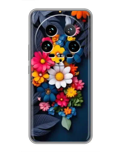 Чехол для Xiaomi 14 Ultra с картинкой «Цветочная феерия»