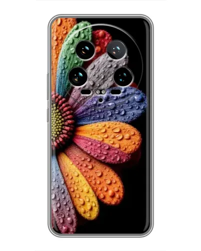 Чехол для Xiaomi 14 Ultra с картинкой «Радужный цветок»