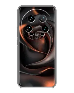 Чехол для Xiaomi 14 Ultra с картинкой «Шелковая черная роза»
