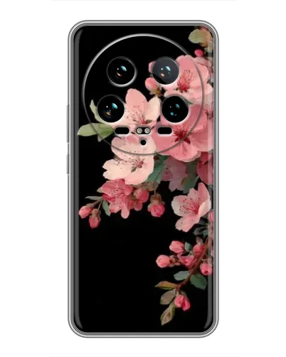 Чехол для Xiaomi 14 Ultra с картинкой «Розовая ветка сакуры»