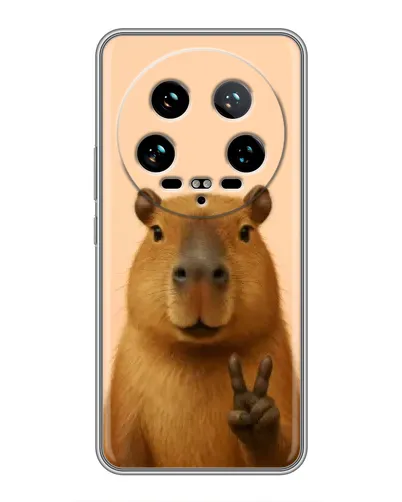Чехол для Xiaomi 14 Ultra с картинкой «Капибара виктория»