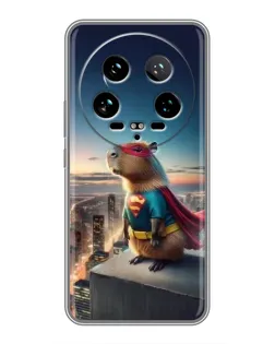 Чехол для Xiaomi 14 Ultra с картинкой «Капи-мен супергерой»