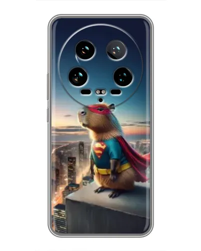 Чехол для Xiaomi 14 Ultra с картинкой «Капи-мен супергерой»