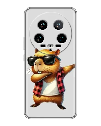 Чехол для Xiaomi 14 Ultra с картинкой «Капибара рэпер даб»