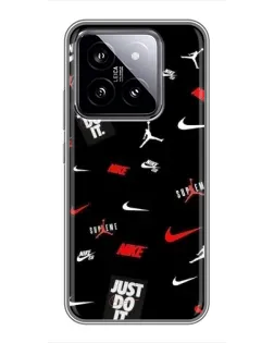 Чехол для Xiaomi 14 с картинкой «Nike Mix Pattern»
