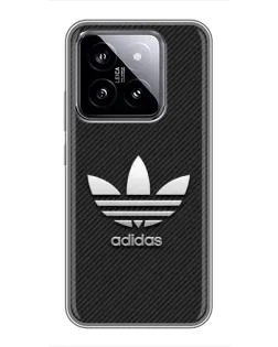 Чохол для Xiaomi 14 з картинкою «Adidas Карбонова текстура»