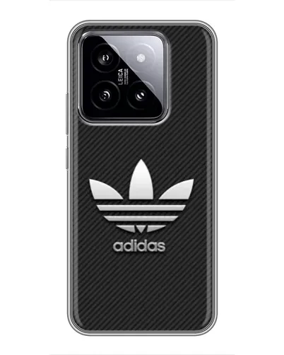 Чохол для Xiaomi 14 з картинкою «Adidas Карбонова текстура» Чохол для Xiaomi 14 з картинкою «Adidas Карбонова текстура»