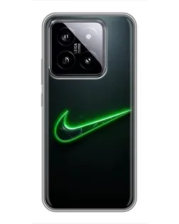 Чехол для Xiaomi 14 с картинкой «Неоновый контур Nike» Чехол для Xiaomi 14 с картинкой «Неоновый контур Nike»