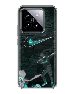 Чехол для Xiaomi 14 с картинкой «Спортивный арт Nike» Чехол для Xiaomi 14 с картинкой «Спортивный арт Nike»