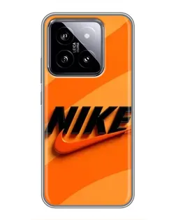 Чехол для Xiaomi 14 с картинкой «Оранжевый драйв Nike» Чехол для Xiaomi 14 с картинкой «Оранжевый драйв Nike»